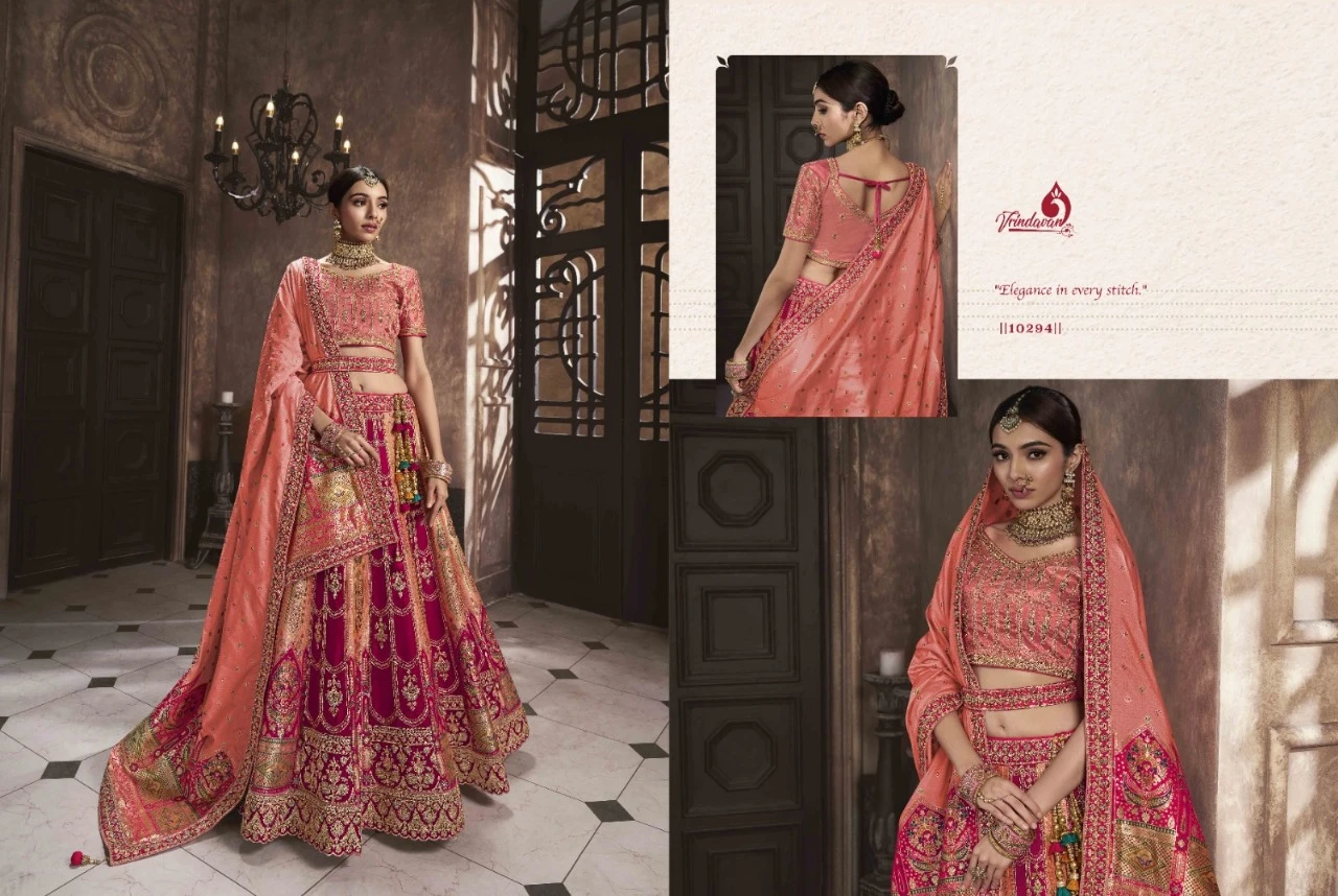 Royal Vrindavan Vol-49 Banarasi Silk Wholesale Lehenga Catalog